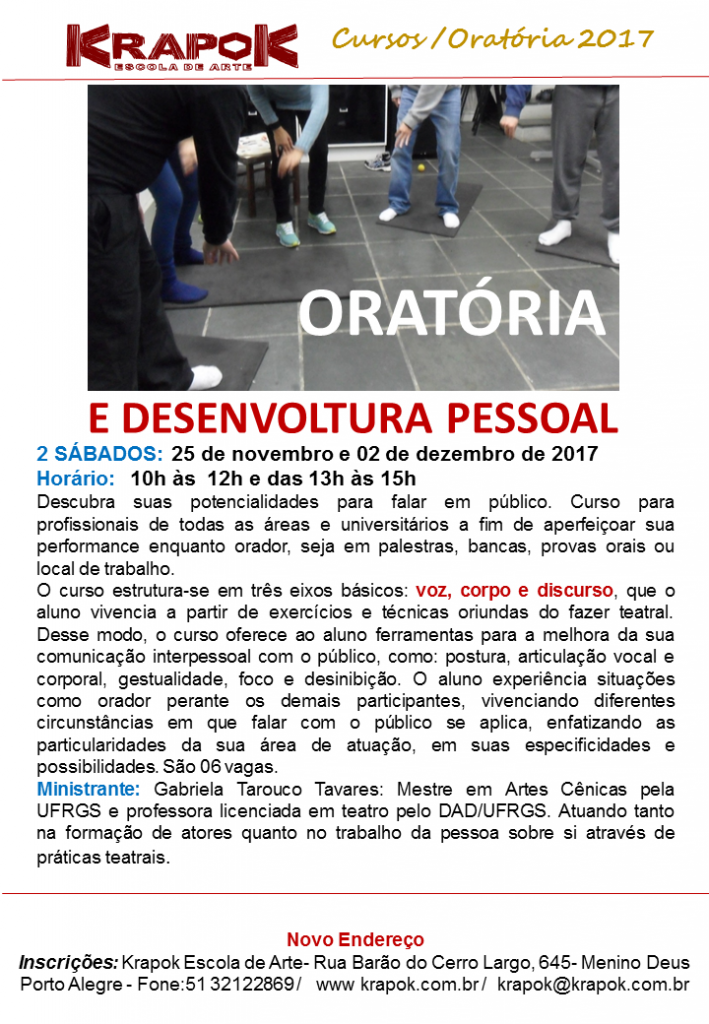 Curso de Oratória em Porto Alegre KRAPOK