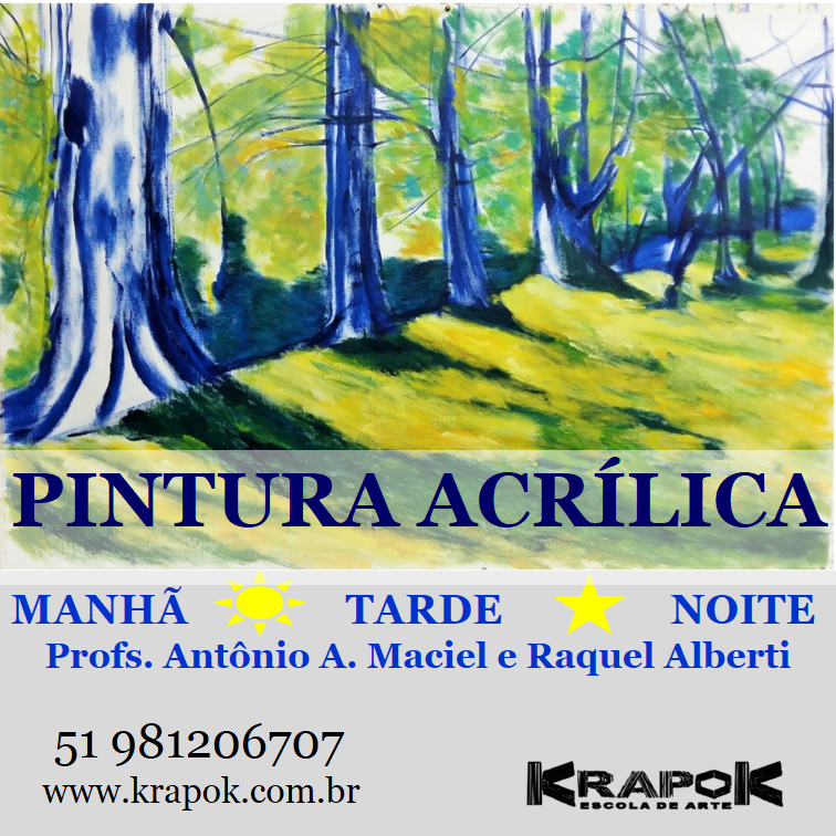 Curso de Pintura Acrílica KRAPOK Escola de Arte em POA