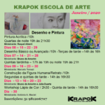 KRAPOK Desenhos e Pintura em janeiro 2020 POA