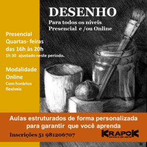 Retomando aulas de desenho presencial KRAPOK ESCOLA